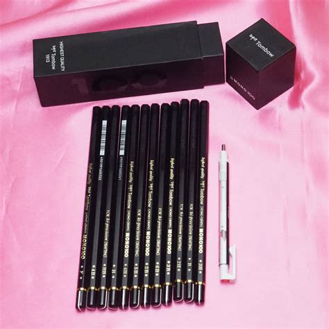 Schneider Tombo Homo Graph Mono 100 12 Different Pencil Set With Eraser ...