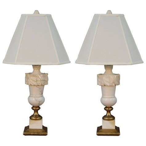 Pair of Italian Alabaster Lamps at 1stDibs