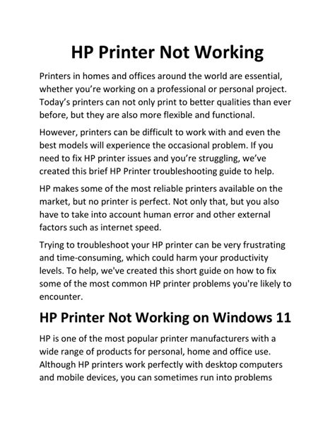 Image result for HP Printer Not Working