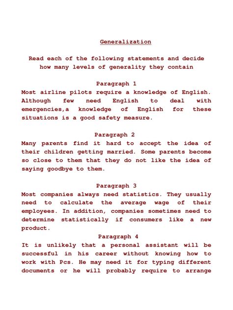 Image result for Making Generalization Short Paragraph