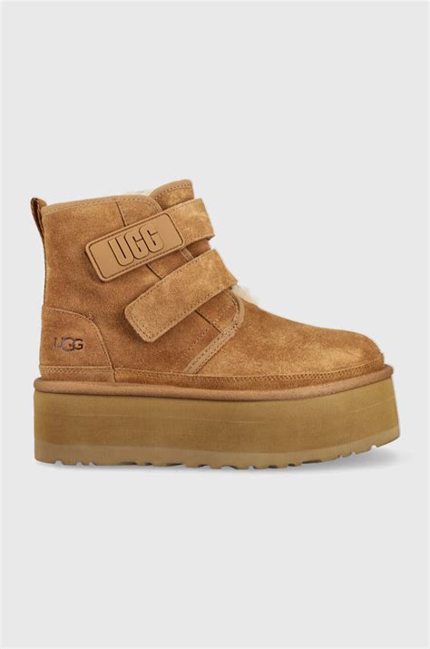 UGG śniegowce skórzane Neumel Platform kolor brązowy 1130554.CHE w PRM
