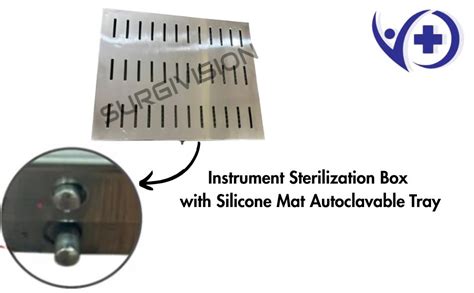 SurgiVision Stainless Steel Instrument Sterilization Box with Silicone ...