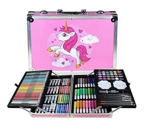 145 Pieces Art Set for Kids. 145 Pcs Unicorn Painting Box. Drawing ...