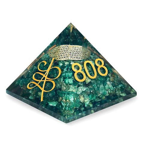 Angelic Pyramid for Good Luck - Green Aventurine with Angel Symbol ...