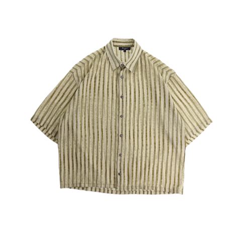 【FIFTY-FIFTY】1990s vintage BASSIRI "toromi" stripe shirt -9244- | cv