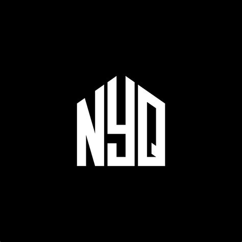 diseño de letras nyq. diseño de logotipo de letras nyq sobre fondo ...