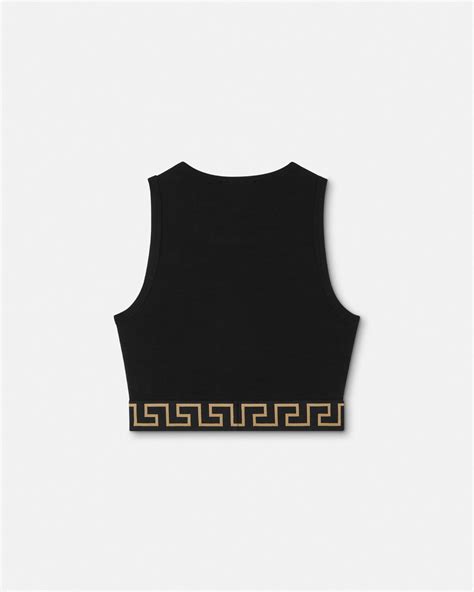 Greca Border Crop Top | VERSACE IN