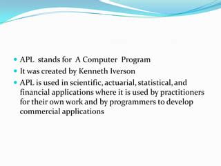 APL Tutorial 的图像结果