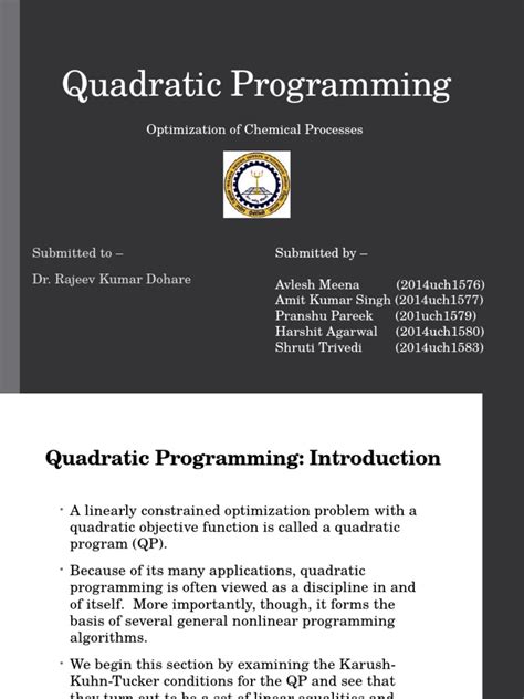 Image result for Quadratic Programming