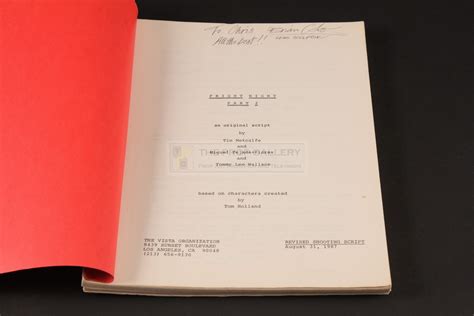 The Prop Gallery | Production used script