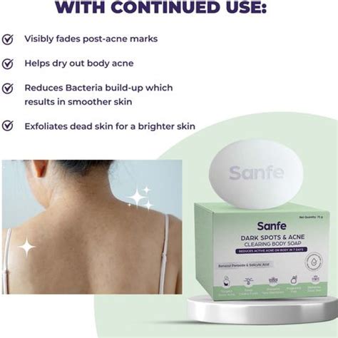 Sanfe Dark Spots & Acne Clearing Body Soap Salicylic Acid (Pack of 3 ...