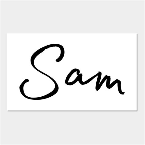 Custom Sam Name Calligraphy Wall Art Print