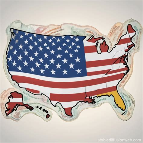 USA Flag Colors Banknote Symbol Overview | Stable Diffusion Online