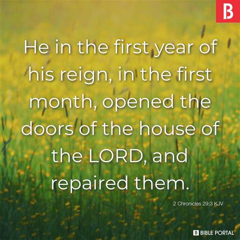 2 Chronicles 29:3 KJV - Bible Scripture Image - Bible Portal