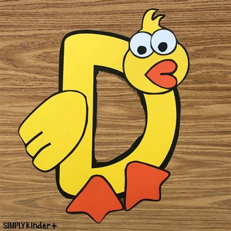 Uppercase Letter D Alphabet Craft - Simply Kinder + Printable Membership