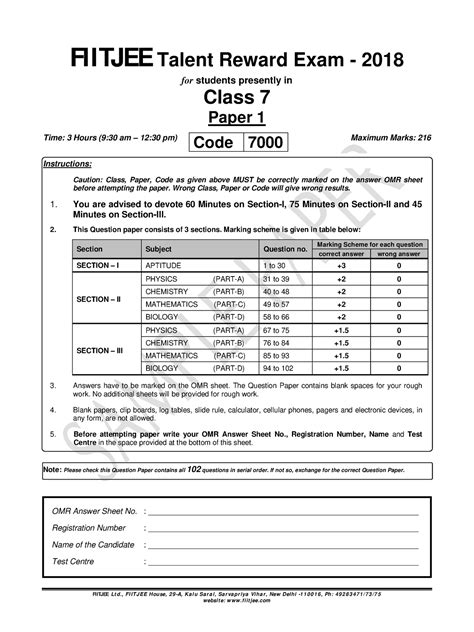 33070 VII - practice set - FIITJEE Lt d., FI I T JEE H ouse, 2 9 -A, Ka ...