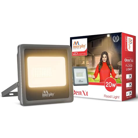 Murphy Aluminium Genxt LED 20W LED Flood Light, IP65 Rated Outdoor ...