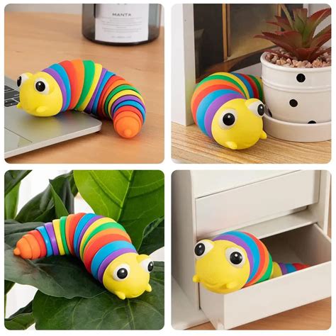 3d rainbow color slug fidget - factorybuy – FactoryBuy