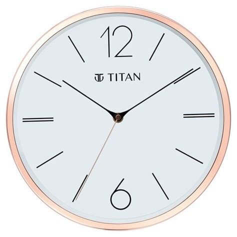 Buy Online Titan Metallic Wall Clock White Dial Silent Sweep Technology ...