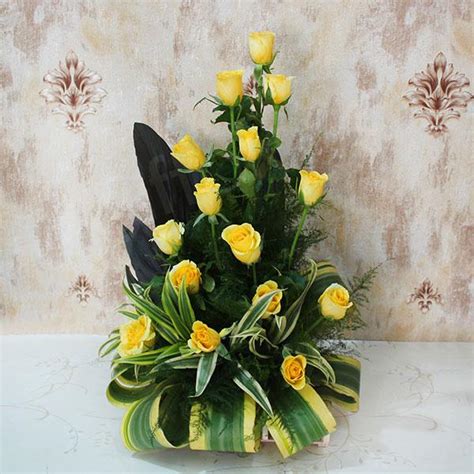 Send Designer Yellow Roses Bouquet Online - FDAY18007FD18 | Giftalove