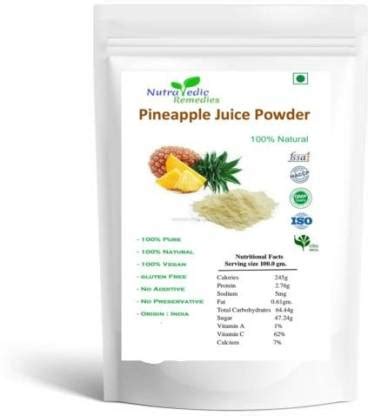 nutravedic remedies Spray Dried Pineapple Juice Powder Price in India ...