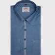 Charaghdin.com - Combination Blue Shirt