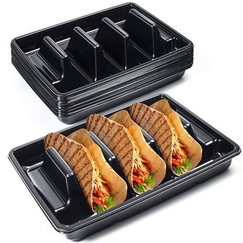 Buy Disposable Taco Plate/Holder with 3 Compartments for Taco Bar and ...