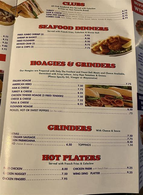 Menu at Old English Pizza pizzeria, Philadelphia, Orthodox St