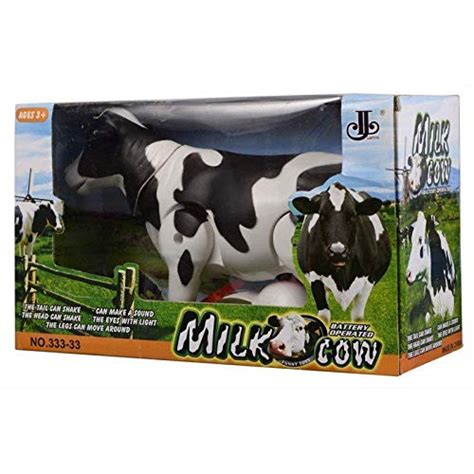 Buy Oxcrap Battery Operated Walking Milk Cow Funny Toy with Light and ...