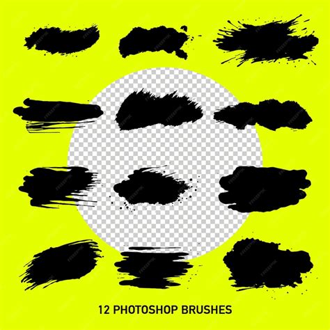 Premium PSD | Photoshop brush collection paint splat ink stain acrylic ...