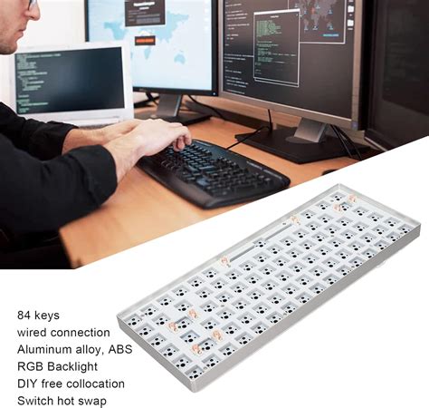 Buy RGB Modular DIY Mechanical Keyboard, 84 Keys Hot Swappable 3Pin ...