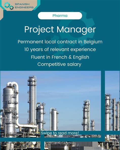Spanish Engineers on LinkedIn: #belgium #project #engineer #manager #pharmaceutical #joboffer…