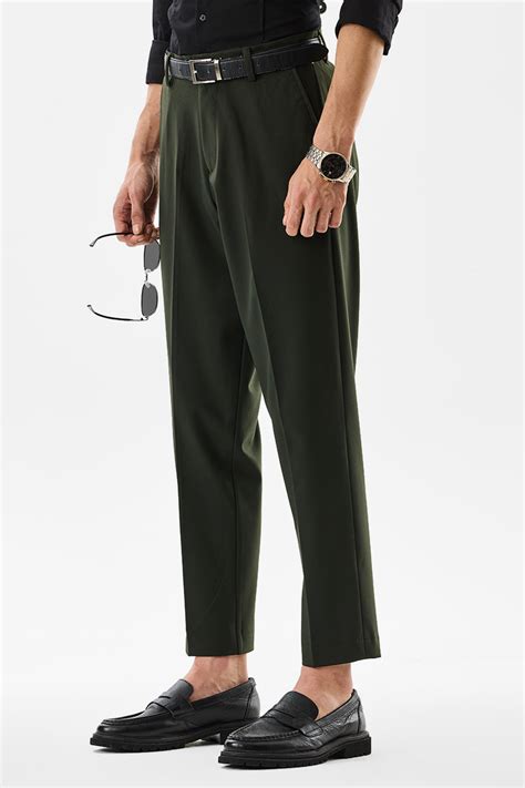 Buy Men's Dark Green Mid Rise Slim Fit Trouser Online | Snitch – SNITCH