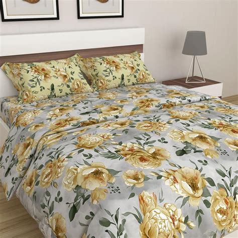 Buy SPACES Miami Floral Printed Bed In A Bag- Set of 4- Cotton from ...