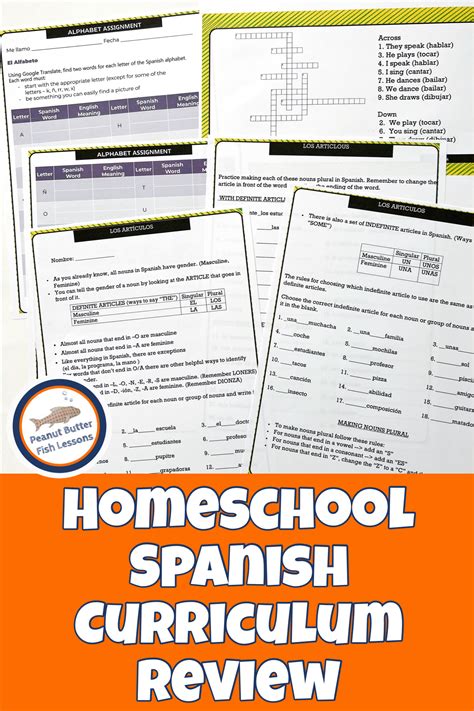 Homeschool Spanish Curriculum Review | Mas Spanish - peanut butter fish ...