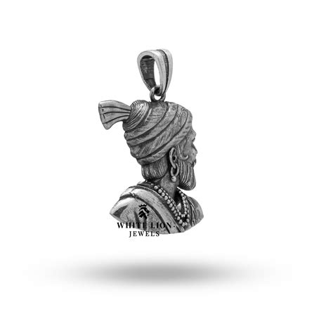 Chhatrapati Shivaji Maharaj 925 Silver Pendant by White Lion Jewels