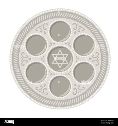 Happy Pesach Jewish Passover plate illustration. Holiday background ...