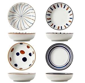 Buy NAIDEV Ceramic Dip Bowls Set Dipping Sauce Bowls, Elegant Matte ...