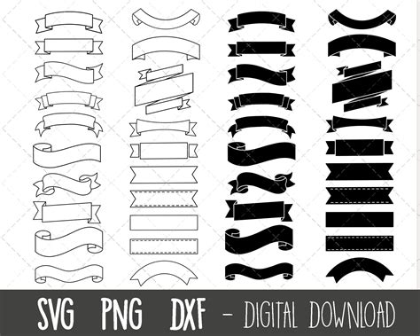 Banner Svg Bundel Banner Clipart Banners Png Verjaardag - Etsy België