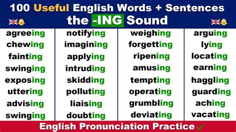 English Pronunciation Practice - 100 Useful English Words + Sentences ...