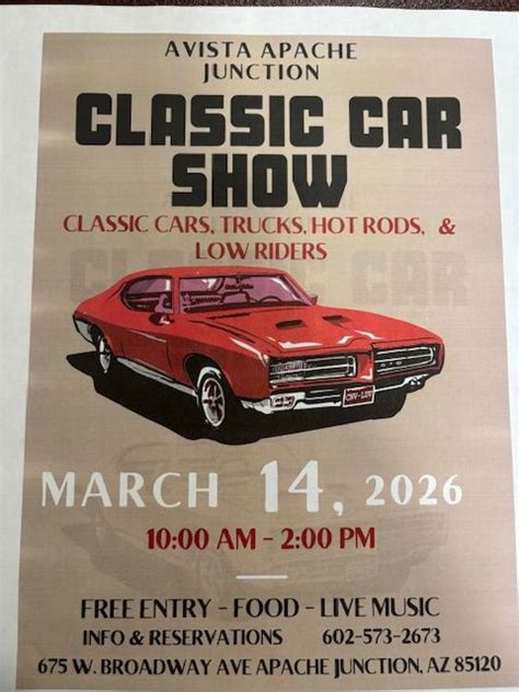 Avista Apache Junction Car Show 2026, 675 W. Broadway Avenue, Apache ...