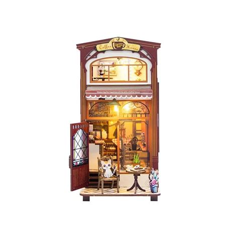ROCOXIA Coffee Shop DIY Book Nook Kit | Touch Light,DIY India | Ubuy