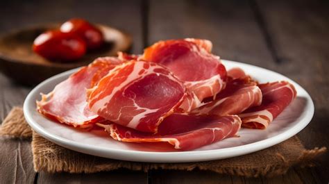 Spanish ham menu dish generative ai | Premium AI-generated image