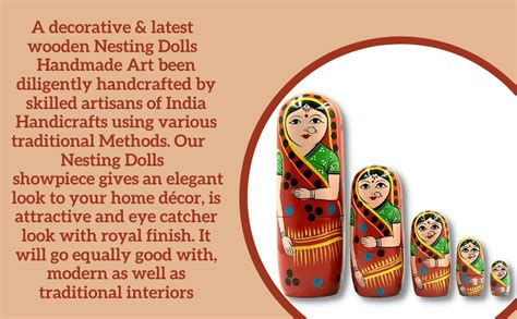 Buy Pramod toys Handmade Indian Wooden Toys Nesting Doll Stacking Dolls ...