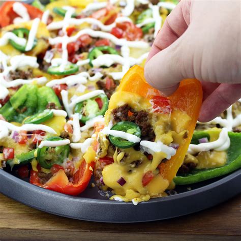 Bell Pepper Nachos - DudeFoods.com - Food Recipes & Videos