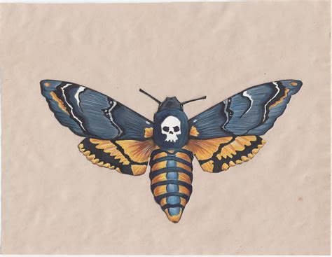 Death Moth Tattoo Design