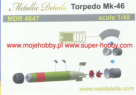 US Torpedoes Mk.46 in version for aircraft (2 pcs) Metallic Details -MDR4847