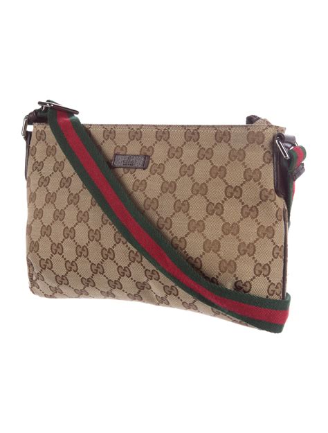 Gucci GG Canvas Web Crossbody Bag - Handbags - GUC132078 | The RealReal