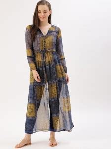 Dressberry Casual Full Sleeve Printed Women Dark Blue Top - Buy ...