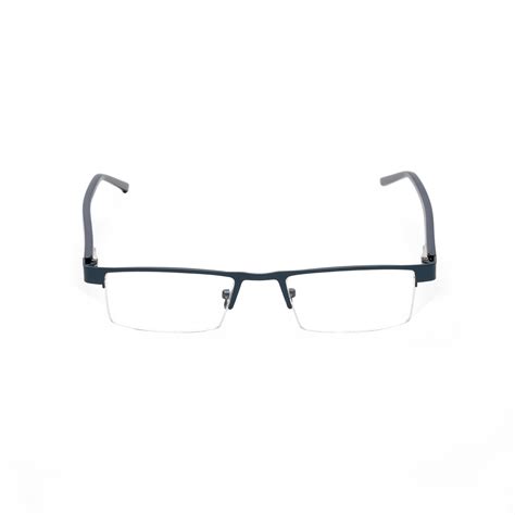 REDEX STYLISH RECTANGULAR UNISEX BLUE COLOR HALF RIM FRAME – J.K Opticals